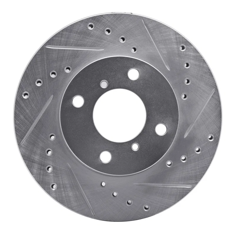 R1 Concepts 631-01003R, R1 99-07 Suzuki Esteem Front Right Drilled & Slotted Silver Brake Rotor
