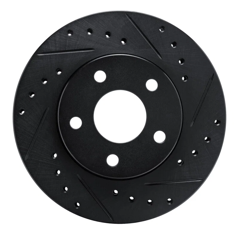 R1 Concepts 633-47010R, R1 82-84 Buick SKYHAWK Front Right Drilled & Slotted Black Brake Rotor