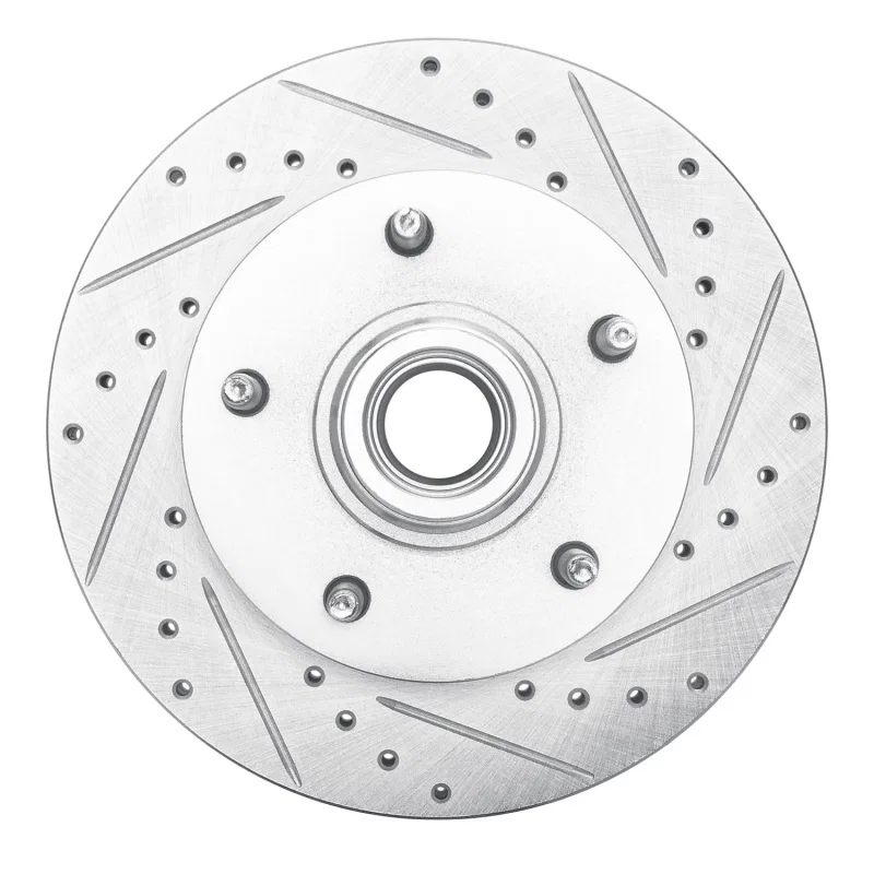 R1 Concepts 631-54129R, R1 94-01 Ford E-150 Econoline Club Wagon Front Right Drilled & Slotted Silver Brake Rotor