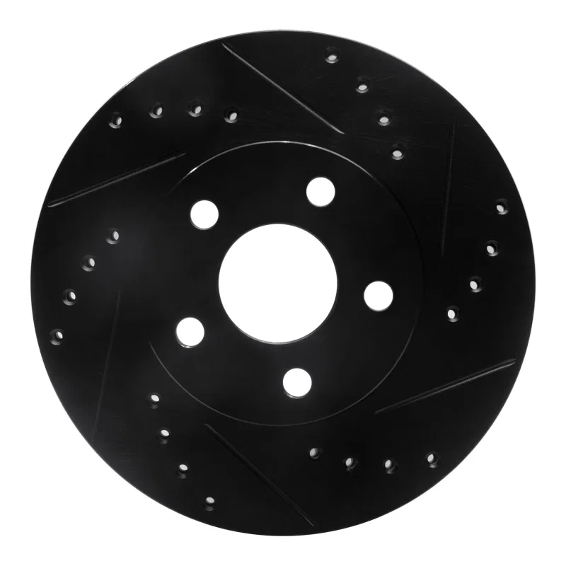 R1 Concepts 633-52007R, R1 90-05 Buick Skylark Front Right Drilled & Slotted Black Brake Rotor