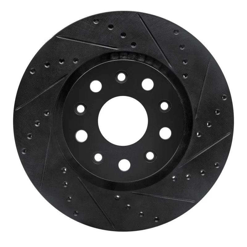 R1 Concepts 633-40038R, R1 2002-2018 Dodge Sprinter 2500 Rear Right Drilled & Slotted Black Brake Rotor