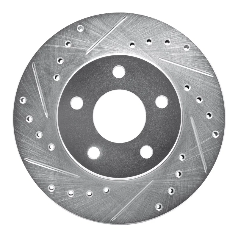 R1 Concepts 631-47018L, R1 85-91 Buick SKYHAWK Front Left Drilled & Slotted Silver Brake Rotor