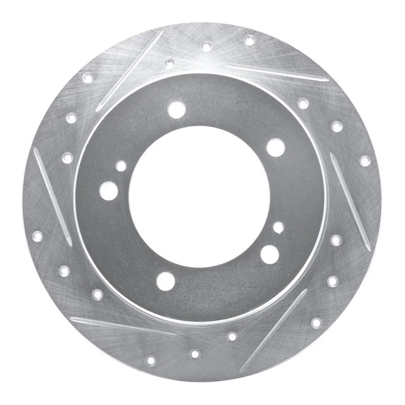 R1 Concepts 631-47058R, R1 83-98 Chevrolet Tracker Front Right Drilled & Slotted Silver Brake Rotor