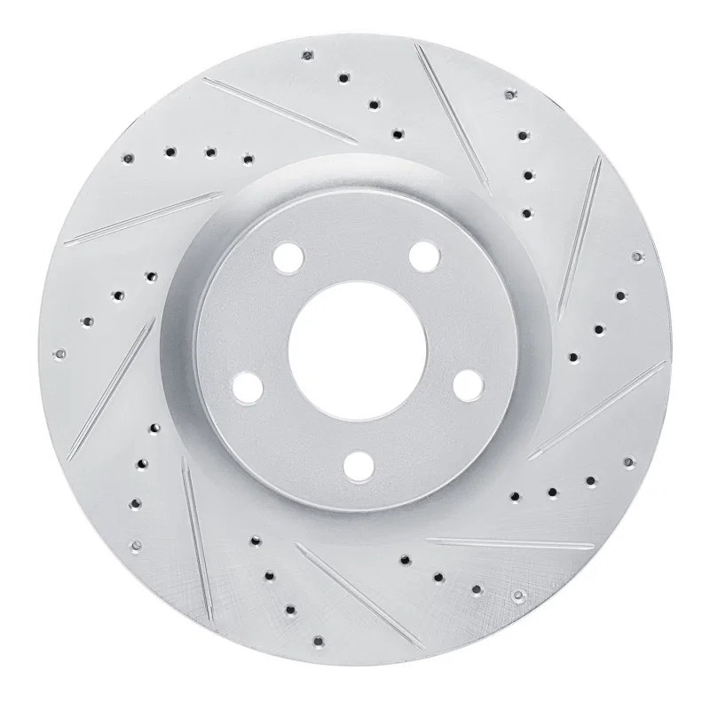 R1 Concepts 631-54281R, R1 20-25 Ford Escape Front Right Drilled & Slotted Silver Brake Rotor