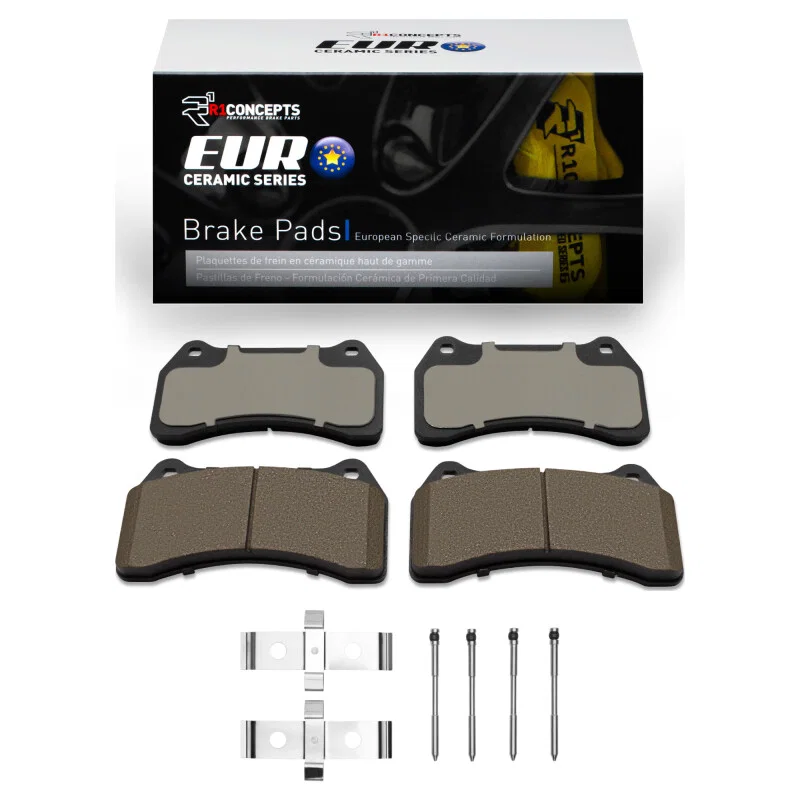 R1 Concepts 2600-0938-01, R1 03-05 Jaguar S-Type Front Euro Ceramic Pads & Hardware Kit