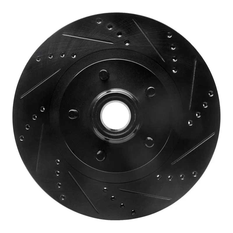 R1 Concepts 633-54172R, R1 01-05 Ford Explorer Sport Front Right Drilled & Slotted Black Brake Rotor