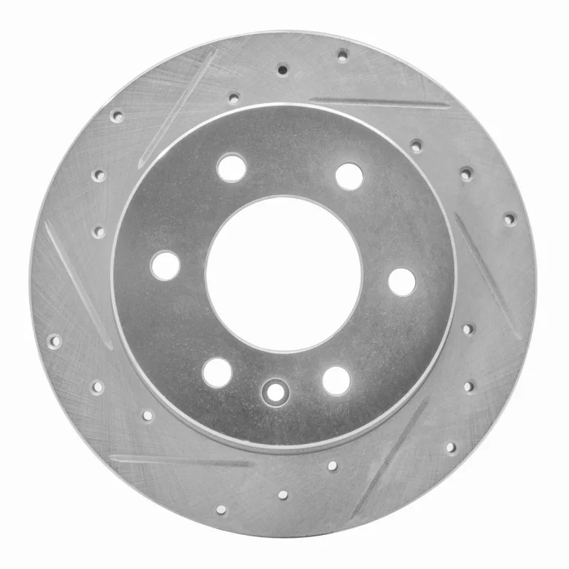 R1 Concepts 631-40044L, R1 06-18 Dodge Sprinter 3500 Rear Left Drilled & Slotted Silver Brake Rotor