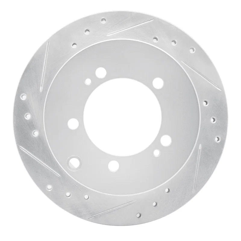R1 Concepts 631-72016L, R1 91-99 Dodge STEALTH Rear Left Drilled & Slotted Silver Brake Rotor