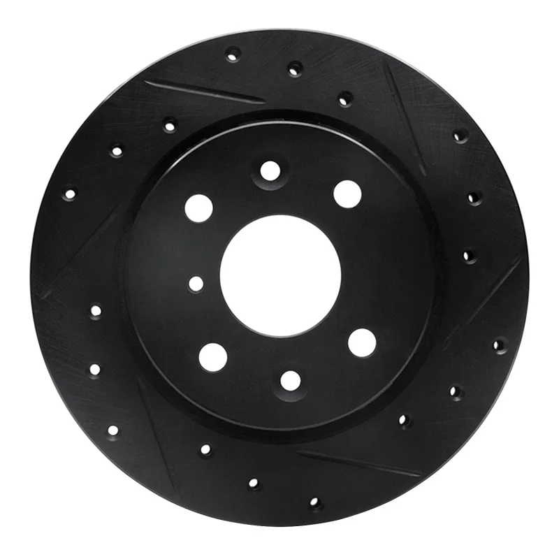 R1 Concepts 633-21001R, R1 94-00 Kia Spectra Front Right Drilled & Slotted Black Brake Rotor