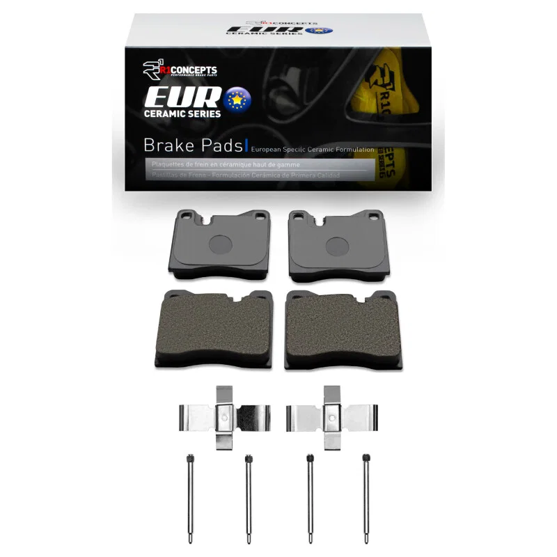 R1 Concepts 2600-0163-01, R1 76-86 BMW 528I Front Euro Ceramic Pads & Hardware Kit