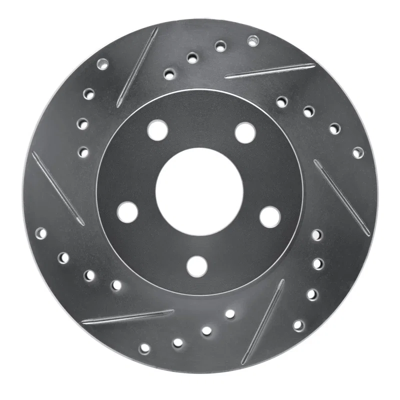 R1 Concepts 631-47010L, R1 82-84 Buick SKYHAWK Front Left Drilled & Slotted Silver Brake Rotor