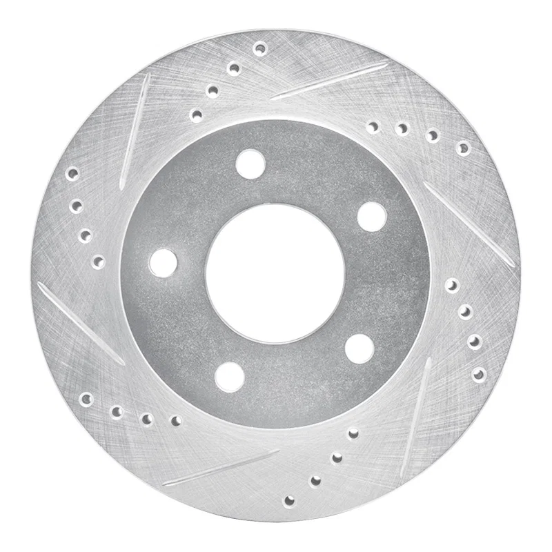 R1 Concepts 631-45003L, R1 83-96 Buick CENTURY Front Left Drilled & Slotted Silver Brake Rotor