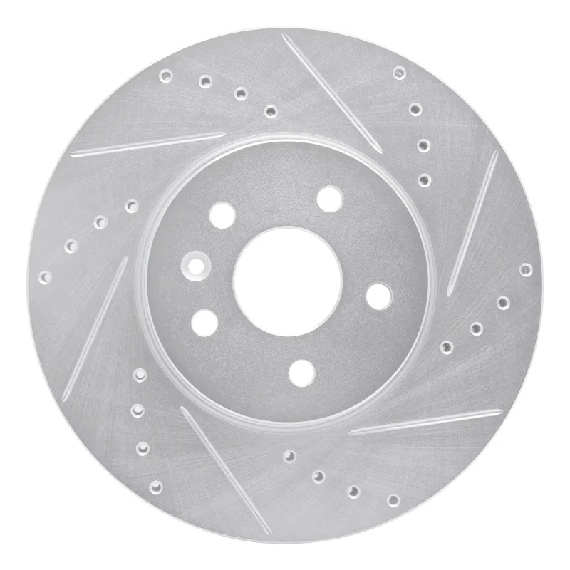 R1 Concepts 631-45020R, R1 13-22 Buick Encore Front Right Drilled & Slotted Silver Brake Rotor