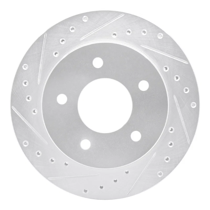R1 Concepts 631-48019L, R1 90-02 Chevrolet ASTRO Front Left Drilled & Slotted Silver Brake Rotor