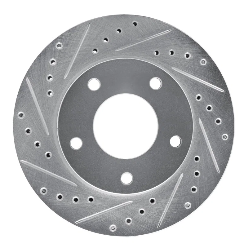 R1 Concepts 631-46004L, R1 69-78 Cadillac Eldorado Rear Left Front Left Drilled & Slotted Silver Brake Rotor