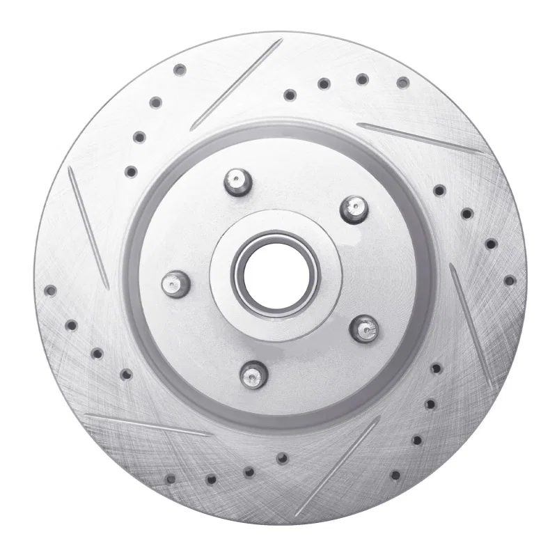 R1 Concepts 631-39003L, R1 1969-1973 Chrysler New Yorker Front Left Drilled & Slotted Silver Brake Rotor