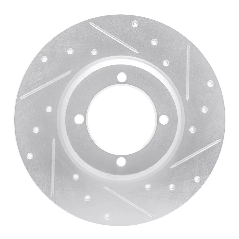 R1 Concepts 631-40000R, R1 78-83 Dodge CHALLENGER Front Right Drilled & Slotted Silver Brake Rotor