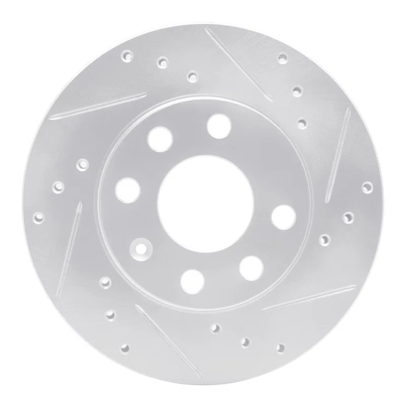 R1 Concepts 631-47000R, R1 88-20 Chevrolet CHEVY (Mexico) Front Right Drilled & Slotted Silver Brake Rotor