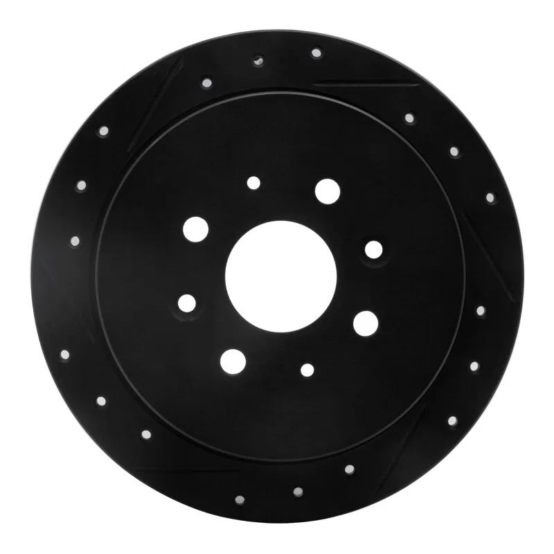 R1 Concepts 633-92085L, R1 99-03 Renault SCENIC (Mexico) Rear Left Drilled & Slotted Black Brake Rotor