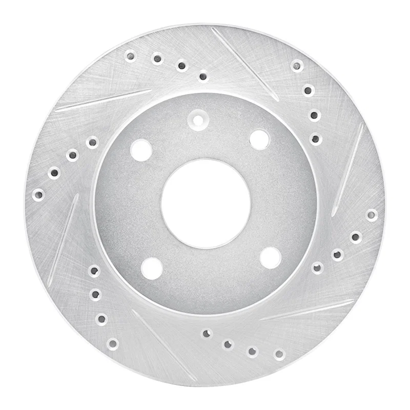 R1 Concepts 631-01010R, R1 04-10 Chevrolet Optra (Mexico) Front Right Drilled & Slotted Silver Brake Rotor for Suzuki