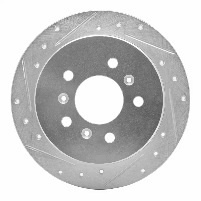 R1 Concepts 631-45011L, R1 06-10 Buick ALLURE Rear Left Drilled & Slotted Silver Brake Rotor