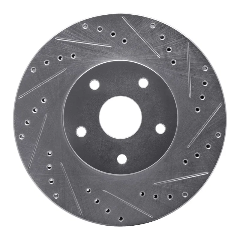 R1 Concepts 631-13011R, R1 92-97 Subaru SVX Front Right Drilled & Slotted Silver Brake Rotor