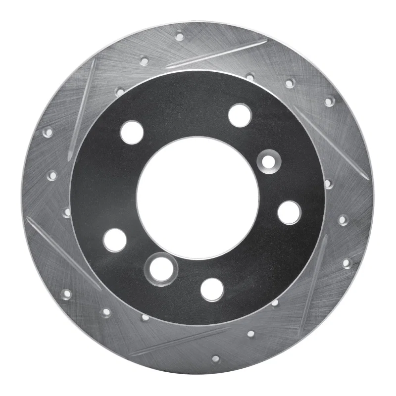 R1 Concepts 631-40038L, R1 02-18 Dodge Sprinter 3500 Rear Left Drilled & Slotted Silver Brake Rotor