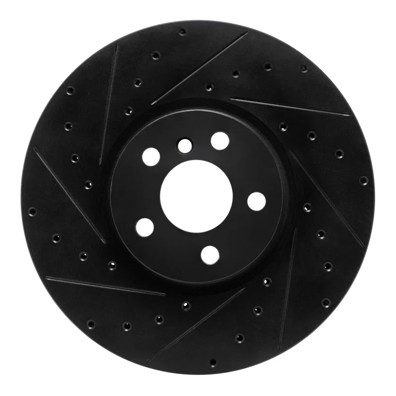 R1 Concepts 633-32020L, R1 15-26 BMW X1 (USA/Canada) Front Left Drilled & Slotted Black Brake Rotor