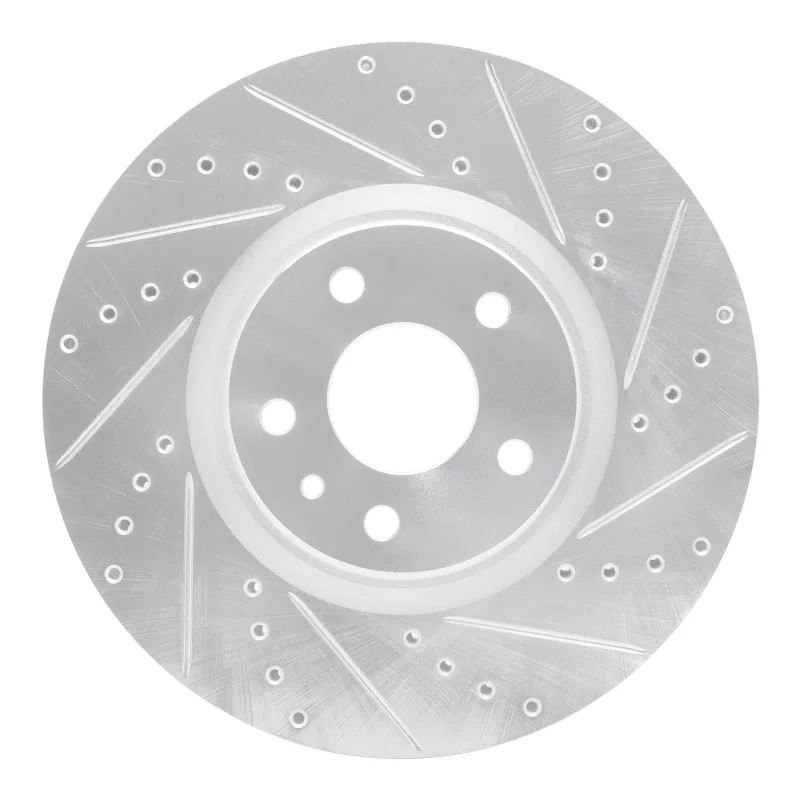 R1 Concepts 631-54073R, R1 13-20 Ford Fusion Front Right Drilled & Slotted Silver Brake Rotor