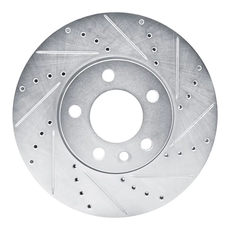 R1 Concepts 631-92094R, R1 10-24 Volkswagen TRANSportER (Mexico) Front Right Drilled & Slotted Silver Brake Rotor