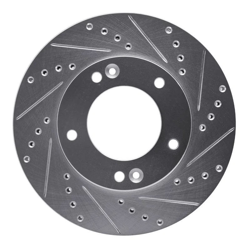 R1 Concepts 631-21020R, R1 03-06 Kia SORENTO Front Right Drilled & Slotted Silver Brake Rotor