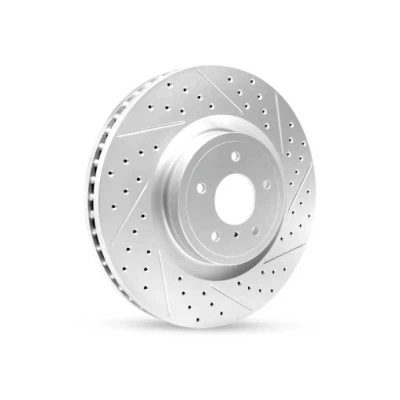 R1 Concepts 830-54163L, R1 99-02 Ford Excursion Front Left Drilled & Slotted Geo-Carbon Rotor