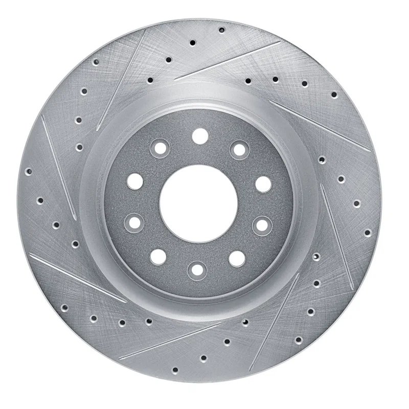 R1 Concepts 631-39032L, R1 20-25 Chrysler Pacifica Front Left Drilled & Slotted Silver Brake Rotor