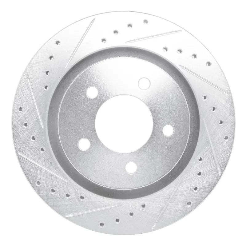 R1 Concepts 631-40019L, R1 99-04 Chrysler CONCORDE Front Left Drilled & Slotted Silver Brake Rotor