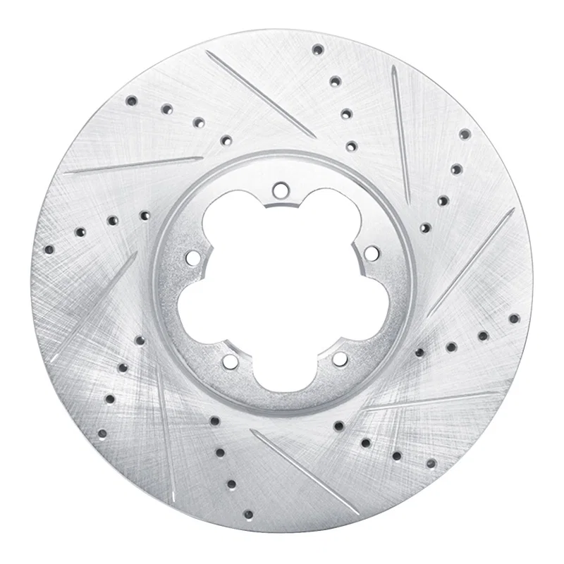 R1 Concepts 631-54232R, R1 14-19 Ford Transit-150 Front Right Drilled & Slotted Silver Brake Rotor