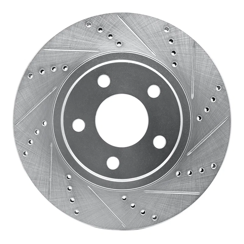 R1 Concepts 631-45008R, R1 97-05 Buick Riviera Front Right Drilled & Slotted Silver Brake Rotor