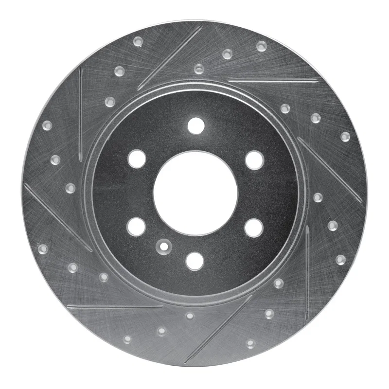 R1 Concepts 631-52029L, R1 06-06 Buick TERRAZA Rear Left Drilled & Slotted Silver Brake Rotor