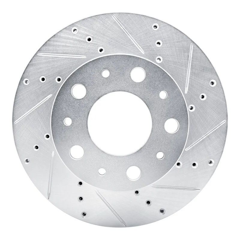 R1 Concepts 631-40114R, R1 14-25 Ram Promaster 1500 Front Right Drilled & Slotted Silver Brake Rotor