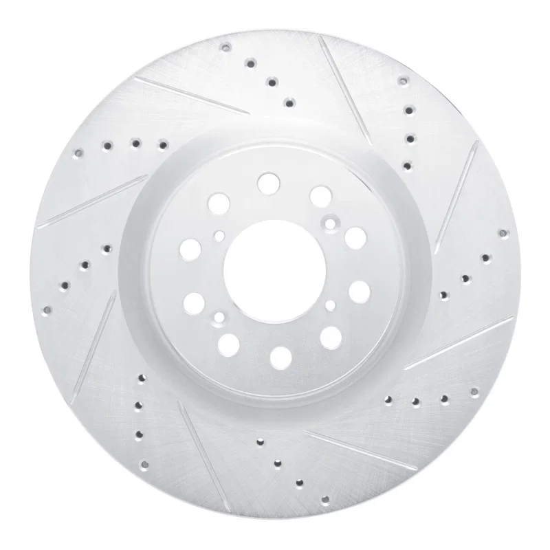 R1 Concepts 631-59065R, R1 17-25 Acura Integra Front Right Drilled & Slotted Silver Brake Rotor