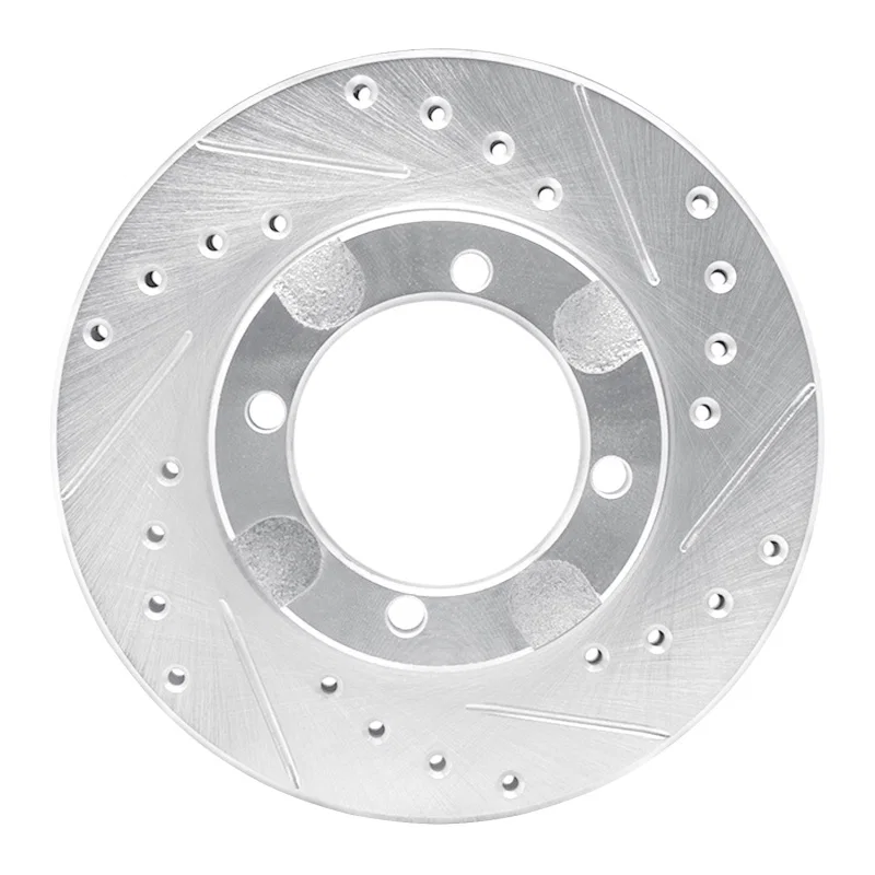 R1 Concepts 631-72013R, R1 91-92 Dodge COLT Front Right Drilled & Slotted Silver Brake Rotor