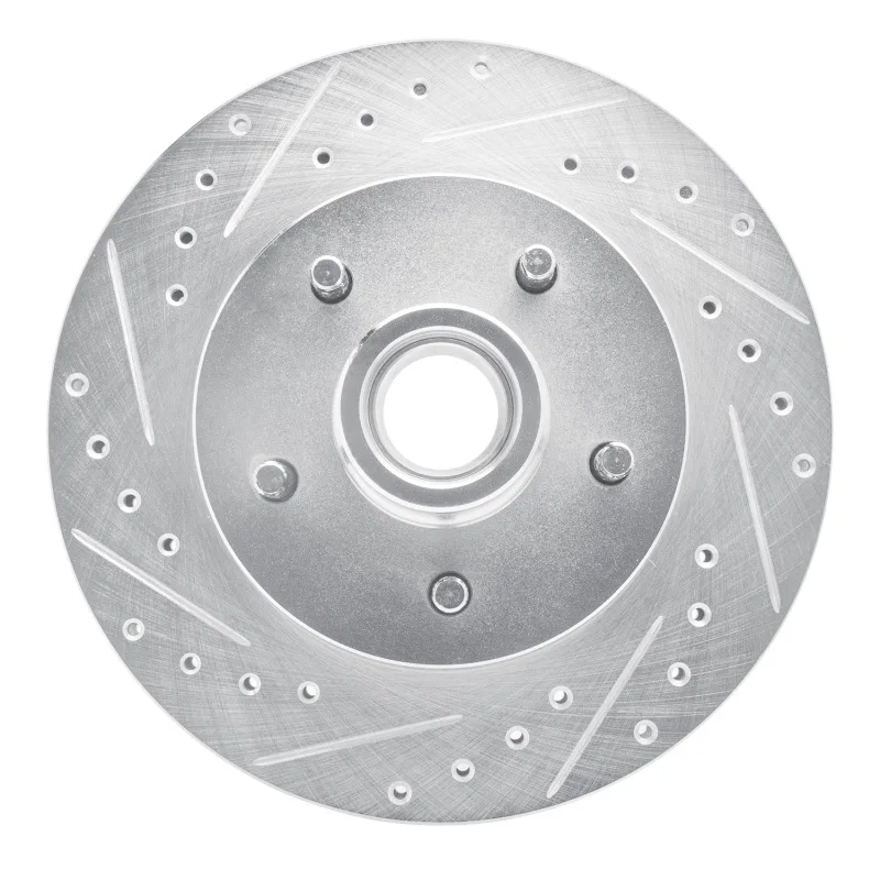 R1 Concepts 631-47065L, R1 1969-1996 Buick Riviera Front Left Drilled & Slotted Silver Brake Rotor