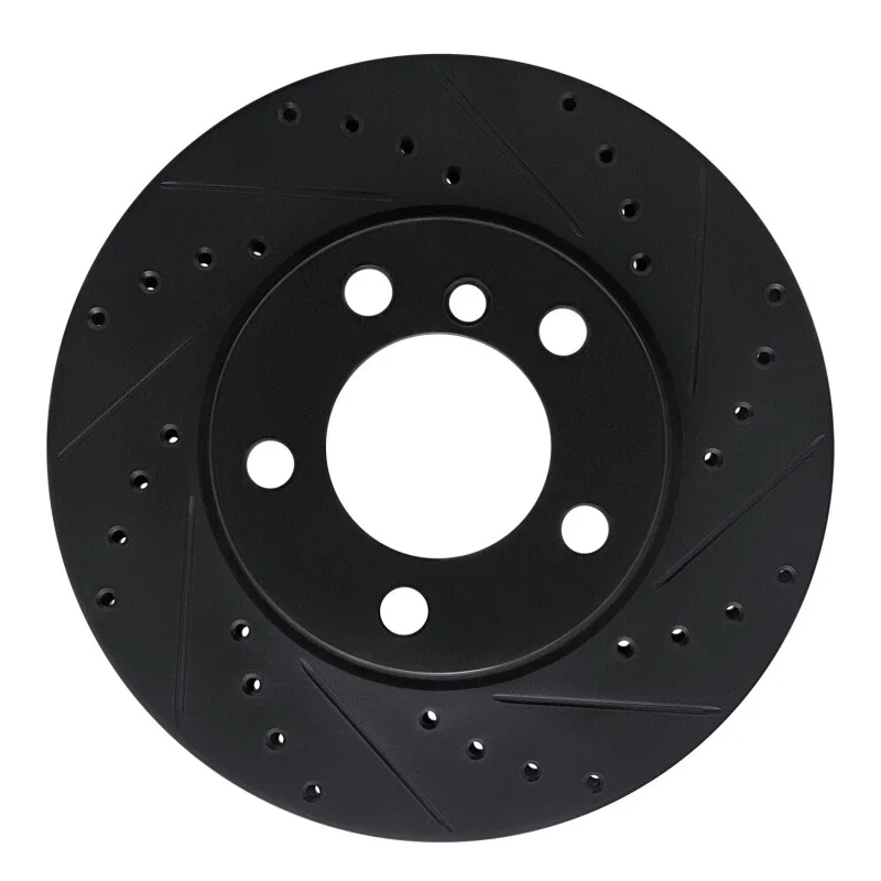 R1 Concepts 633-92099R, R1 12-20 BMW 320I (Mexico) Front Right Drilled & Slotted Black Brake Rotor