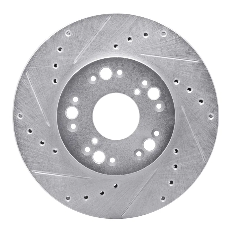 R1 Concepts 631-75000L, R1 90-90 Lexus LS400 Front Left Drilled & Slotted Silver Brake Rotor