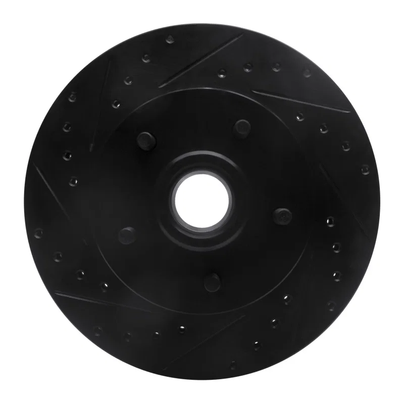R1 Concepts 633-47065L, R1 69-96 Buick Riviera Front Left Drilled & Slotted Black Brake Rotor