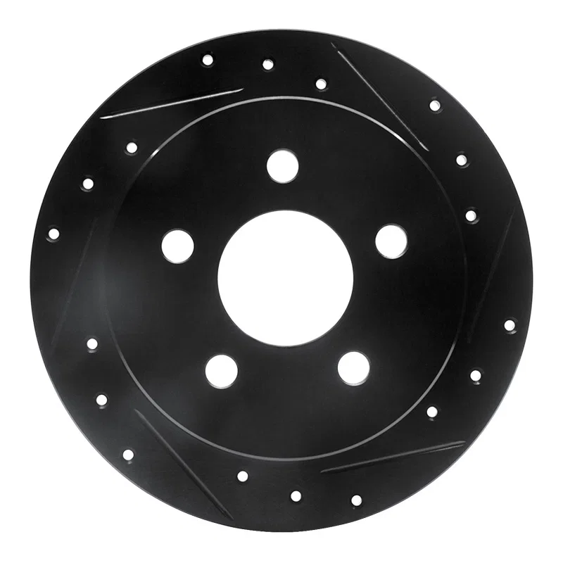 R1 Concepts 633-52012R, R1 97-05 Buick Century Rear Right Drilled & Slotted Black Brake Rotor