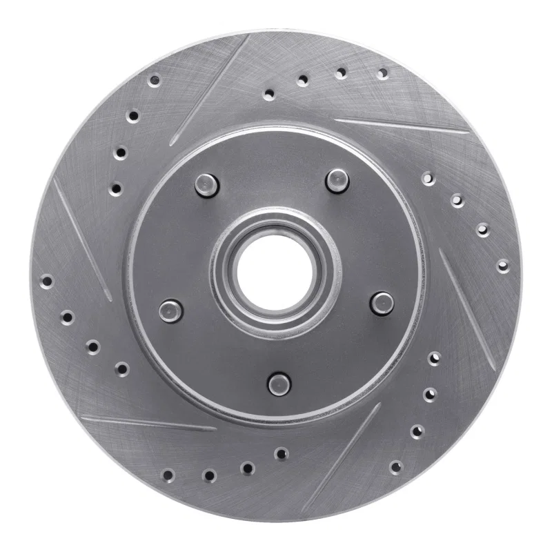 R1 Concepts 631-47009L, R1 1978-1990 Buick Skylark Front Left Drilled & Slotted Silver Brake Rotor