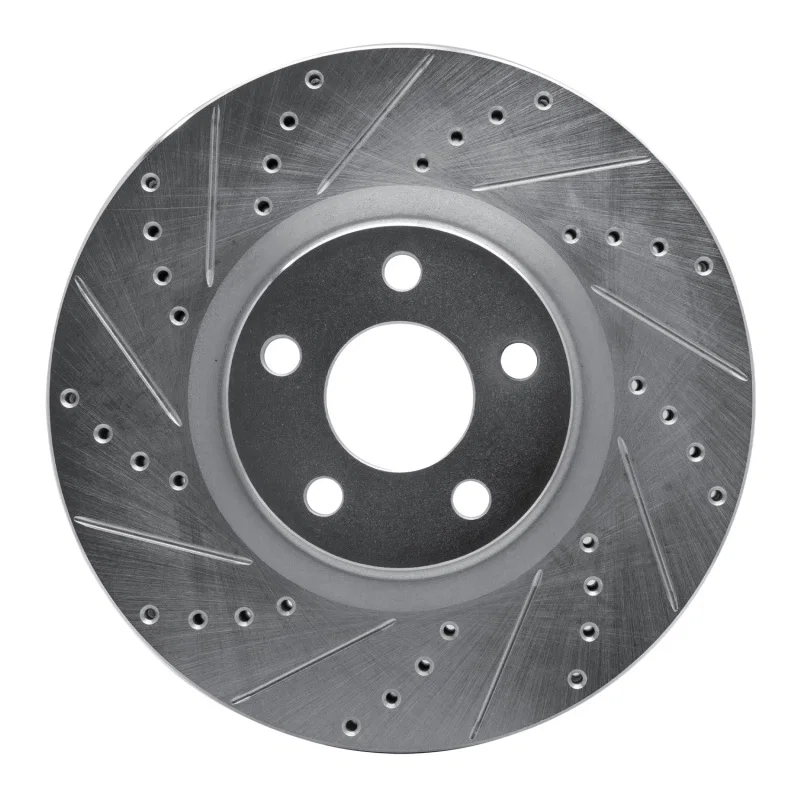 R1 Concepts 631-54264L, R1 17-20 Lincoln MKZ Front Left Drilled & Slotted Silver Brake Rotor