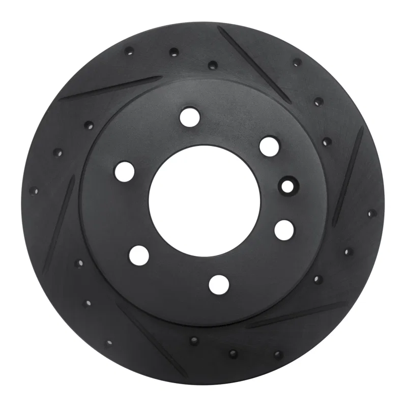 R1 Concepts 633-63175R, R1 19-25 Freightliner SprintER 1500 Rear Right Drilled & Slotted Black Brake Rotor