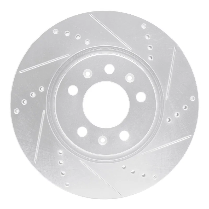 R1 Concepts 631-53005R, R1 06-10 Pontiac SOLSTICE Front Right Drilled & Slotted Silver Brake Rotor