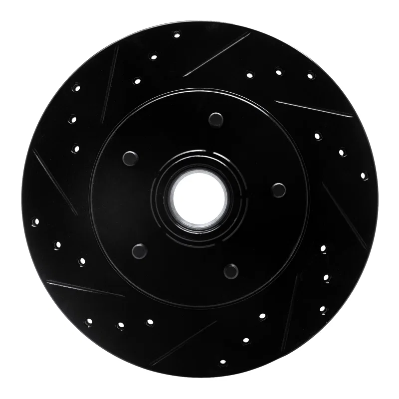 R1 Concepts 633-51000L, R1 91-96 Buick COMMERCIAL CHASSIS Front Left Drilled & Slotted Black Brake Rotor
